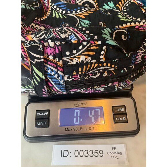 Vera Bradley Quilted Lunch Box With Zippered Closure Black Swirl Bandana - Picture 13 of 13